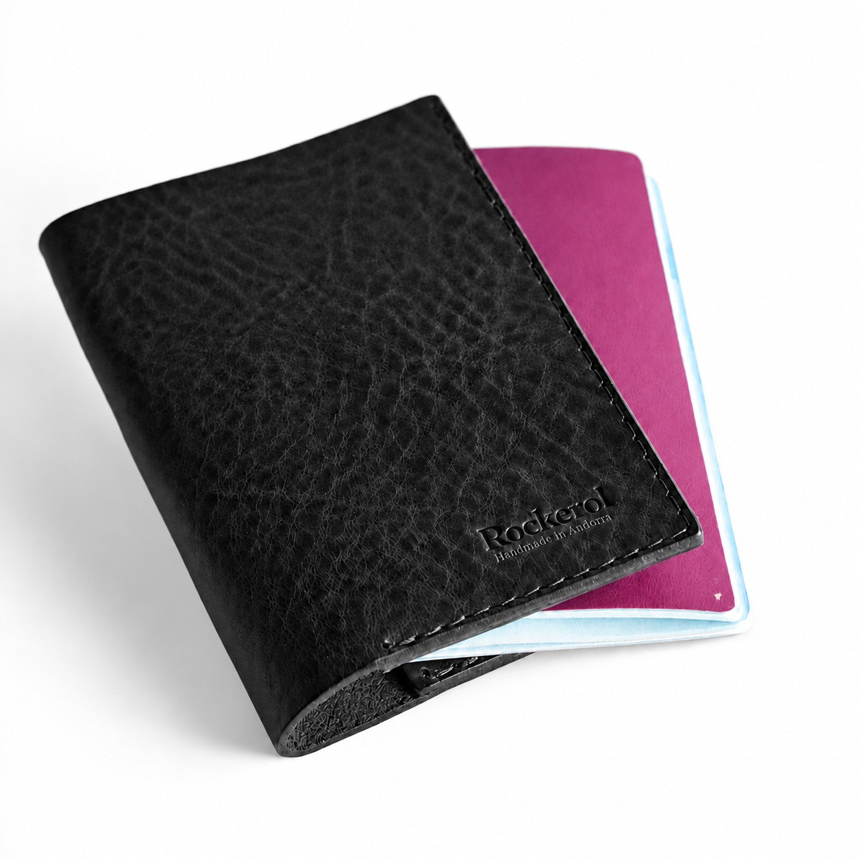 Funda de passaport · Negre · simulació de color