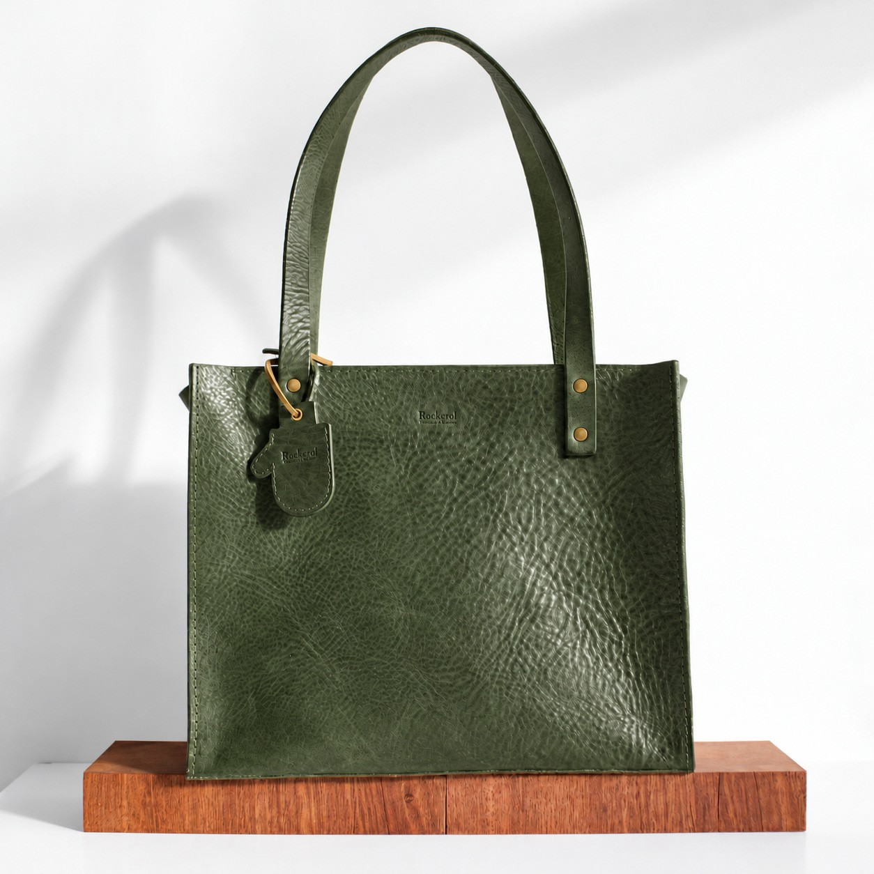 Vesta Tote · Verd · simulació de color
